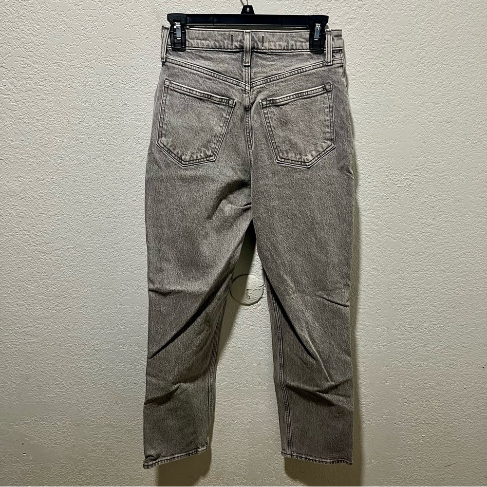 Abercrombie & Fitch The 90’s Straight Ultra High Rise Curve Love Charcoal Jeans - Picture 6 of 11
